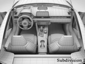 toyota supra 2020 detailed interior 3D Модель