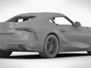 toyota supra gr 2020 detailed interior Modello 3D