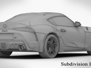 toyota supra gr 2020 detailed interior Modello 3D
