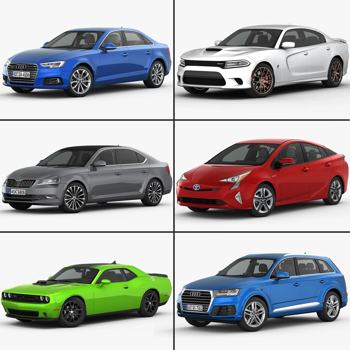 my car collection vol 3 2015-16 3D Model .c4d .max .obj .3ds .fbx .stl .blend 