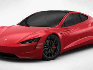 tesla roadster 2020 detailed interior 3D Model