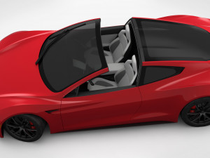 tesla roadster 2020 detailed interior 3D Model