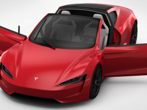 tesla roadster 2020 detailed interior 3D Model