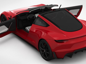 tesla roadster 2020 detailed interior 3D Model