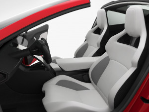 tesla roadster 2020 detailed interior 3D Model