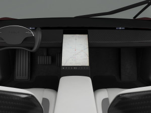 tesla roadster 2020 detailed interior 3D Model