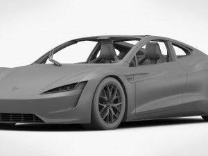 tesla roadster 2020 detailed interior 3D Model