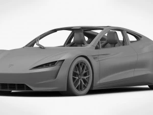 tesla roadster 2020 detailed interior 3D Model