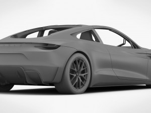 tesla roadster 2020 detailed interior 3D Model