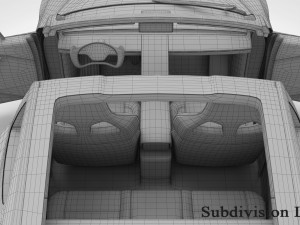 tesla roadster 2020 detailed interior 3D Model
