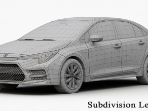 toyota corolla 2020 Modèle 3D