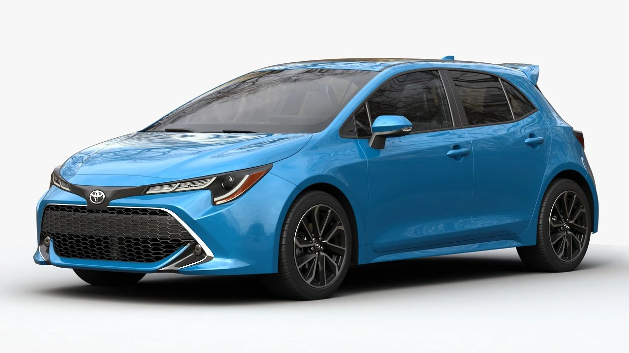toyota corolla hatchback 3D Model .c4d .max .obj .3ds .fbx .stl .blend