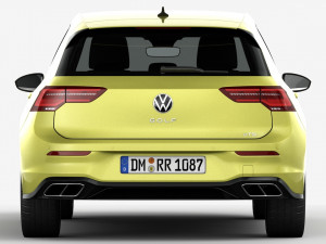 volkswagen golf r-line 2020 3D Model