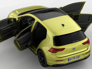volkswagen golf r-line 2020 3D Model