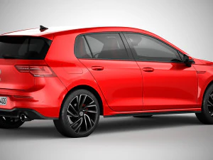 Volkswagen golf gti 2021 3D Model