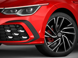 Volkswagen golf gti 2021 3D Model