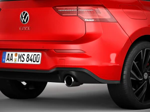 Volkswagen golf gti 2021 3D Model