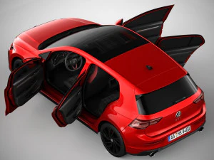 Volkswagen golf gti 2021 3D Model