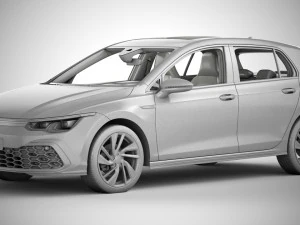 Volkswagen golf gti 2021 3D Model