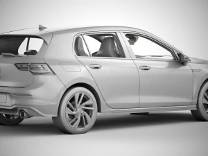 Volkswagen golf gti 2021 3D Model