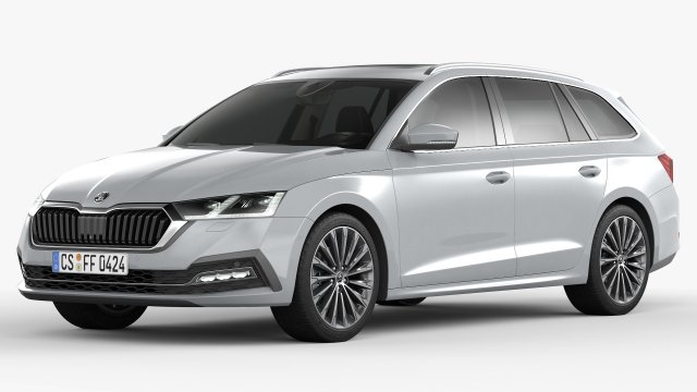 skoda octavia combi 2020 Modelo 3D .c4d .max .obj .3ds .fbx .stl .blend 