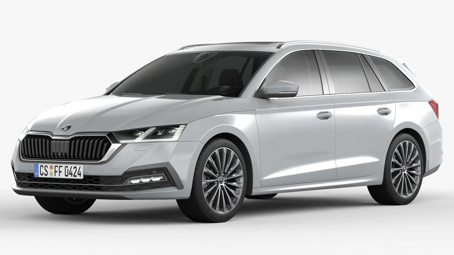 skoda octavia combi 2020 3D Model .c4d .max .obj .3ds .fbx .stl .blend