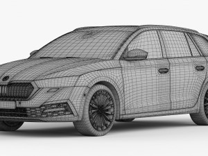 skoda octavia combi 2020 Modelo 3D