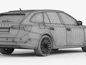 skoda octavia combi 2020 Modelo 3D