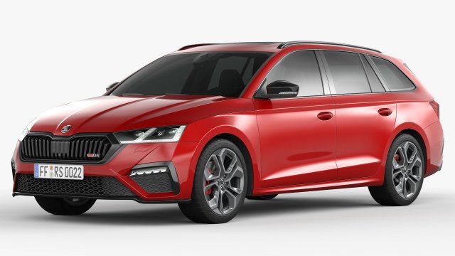skoda octavia rs combi 2020 3D Модель .c4d .max .obj .3ds .fbx .stl .blend 