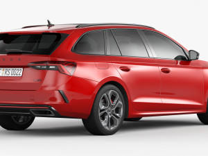 skoda octavia rs combi 2020 3D Модель