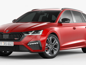 skoda octavia rs combi 2020 3D Модель