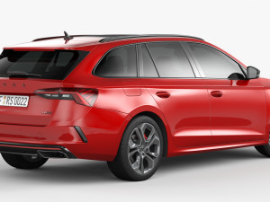 skoda octavia rs combi 2020 3D Модель