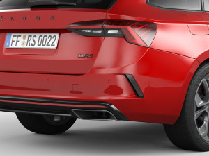 skoda octavia rs combi 2020 3D Модель