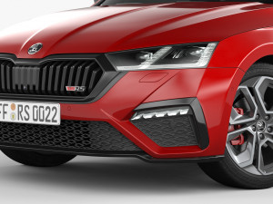 skoda octavia rs combi 2020 3D Модель