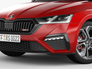 skoda octavia rs combi 2020 3D Model