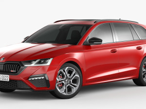 skoda octavia rs combi 2020 3D Модель