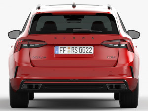 skoda octavia rs combi 2020 3D Модель