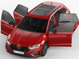 skoda octavia rs combi 2020 3D Model