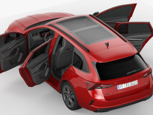 skoda octavia rs combi 2020 3D Модель