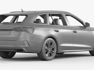 skoda octavia rs combi 2020 3D Model