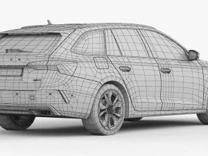 skoda octavia rs combi 2020 3D Model