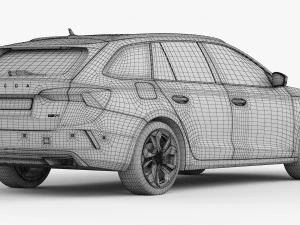 skoda octavia rs combi 2020 3D Model