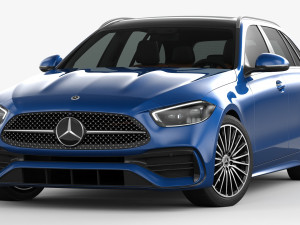 mercedes-benz c-class estate 2022 Modelo 3D