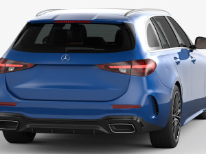 mercedes-benz c-class estate 2022 Modelo 3D
