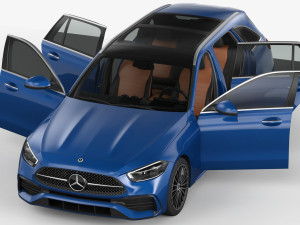 mercedes-benz c-class estate 2022 Modelo 3D