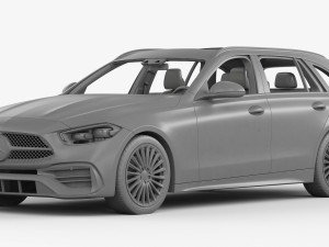 mercedes-benz c-class estate 2022 Modelo 3D