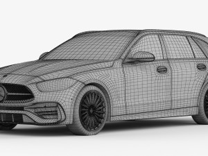 mercedes-benz c-class estate 2022 Modelo 3D
