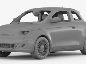 fiat 500 2021 3D Model