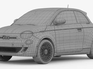 fiat 500 2021 3D Model