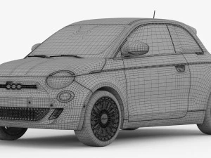 fiat 500 2021 3D Model